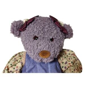 Gund Plush Bear Violet‎ Prairie Dress Stuffed Animal Country Garden Collection